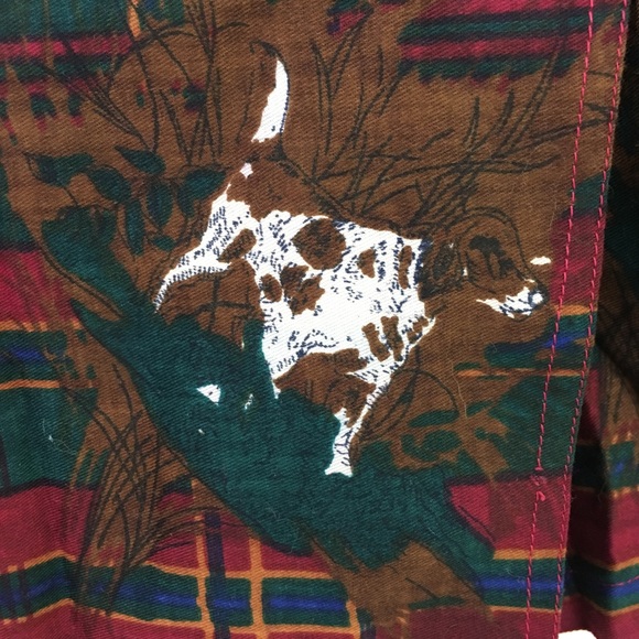 🐕SOLD🦆VTG Dogs Hunting Birds Wrap Skirt - Picture 2 of 8